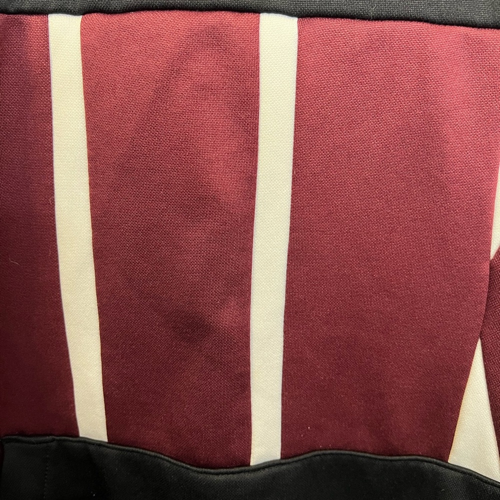 NIKE Therma-FIT Black White Maroon Fleece Logo Classic Hoodie Men's Size 3XL - Picture 2 of 4